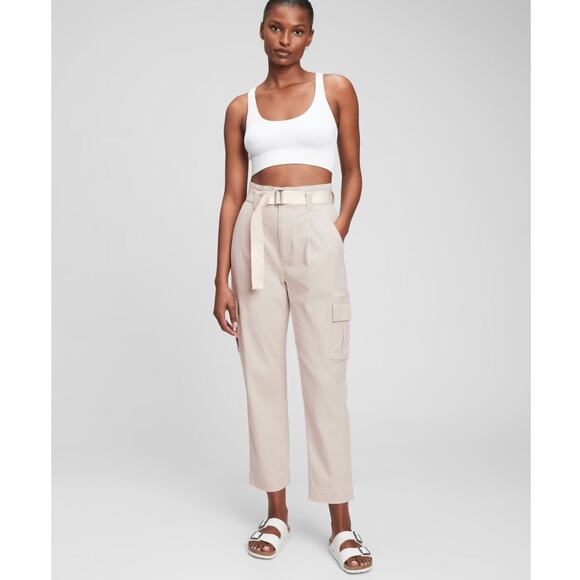 GAP Pants - Gap Womens High Rise Cargo Khaki Pants US 8 Oyster Beige 90s Y2K Neutral Cotton